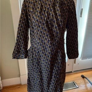 Boden Long Sleeve Dress in Black and Brown.  Perfect for Easter!